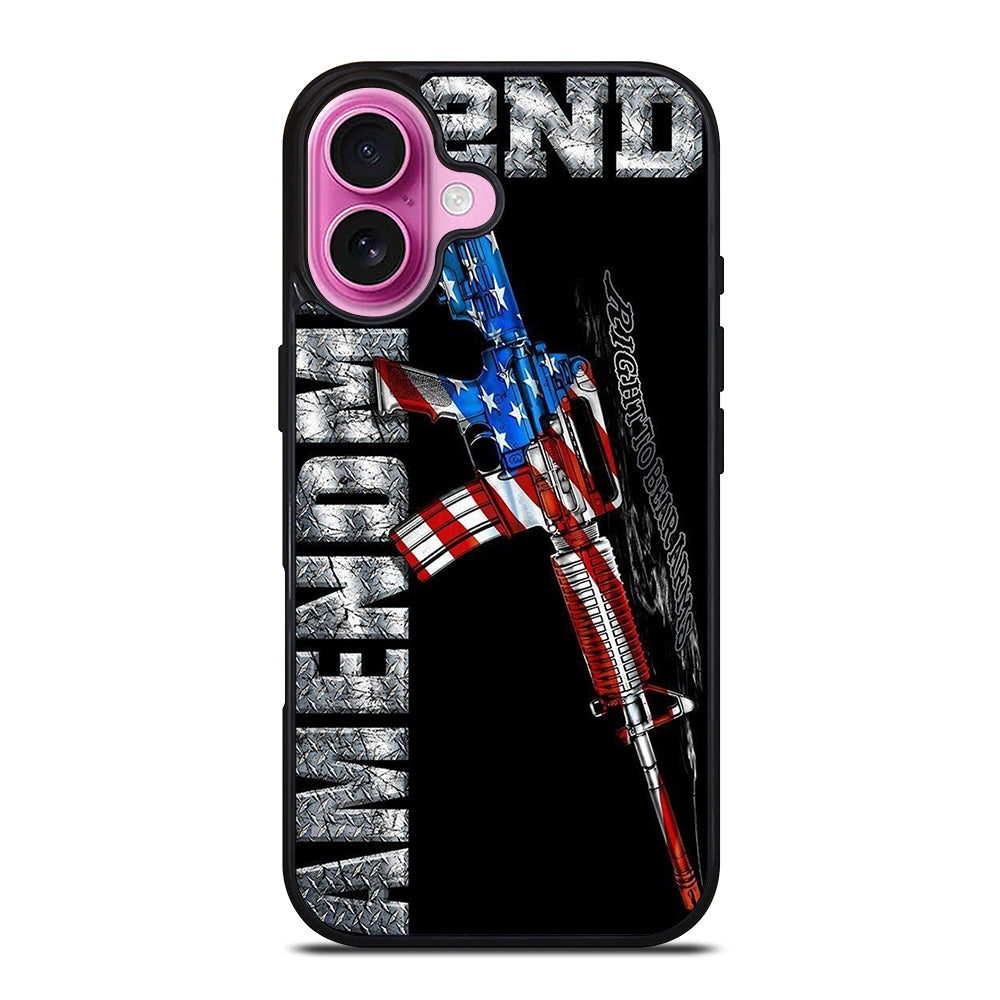 SECOND AMENDMENT AMERICAN GUN LOGO 2 iPhone 16 Plus Case Cover