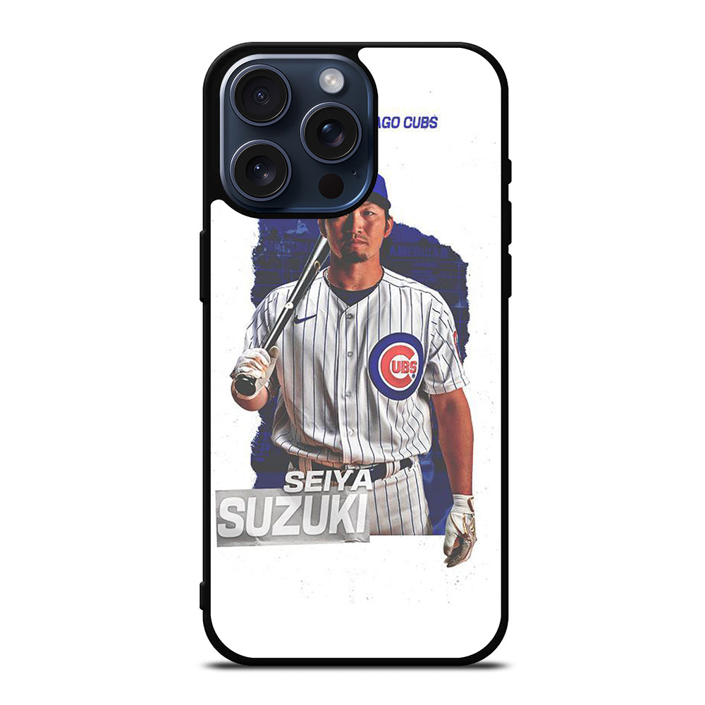 SEIYA SUZUKI CHICAGO CUBS MLB iPhone 15 Pro Max Case Cover