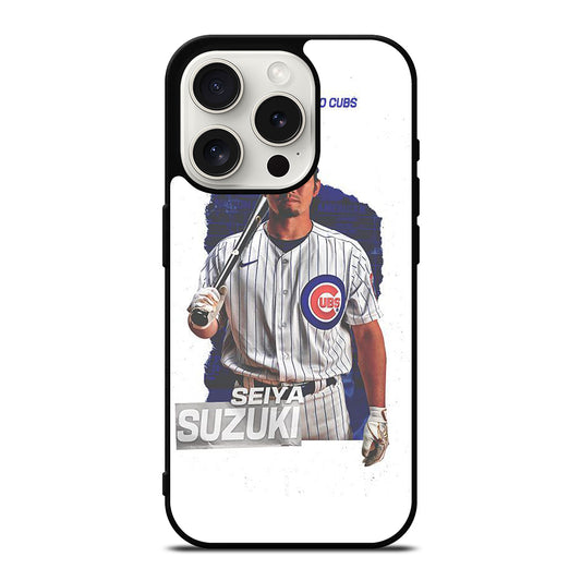 SEIYA SUZUKI CHICAGO CUBS MLB iPhone 15 Pro Case Cover