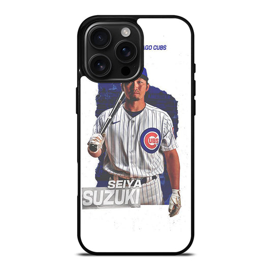 SEIYA SUZUKI CHICAGO CUBS MLB iPhone 16 Pro Max Case Cover