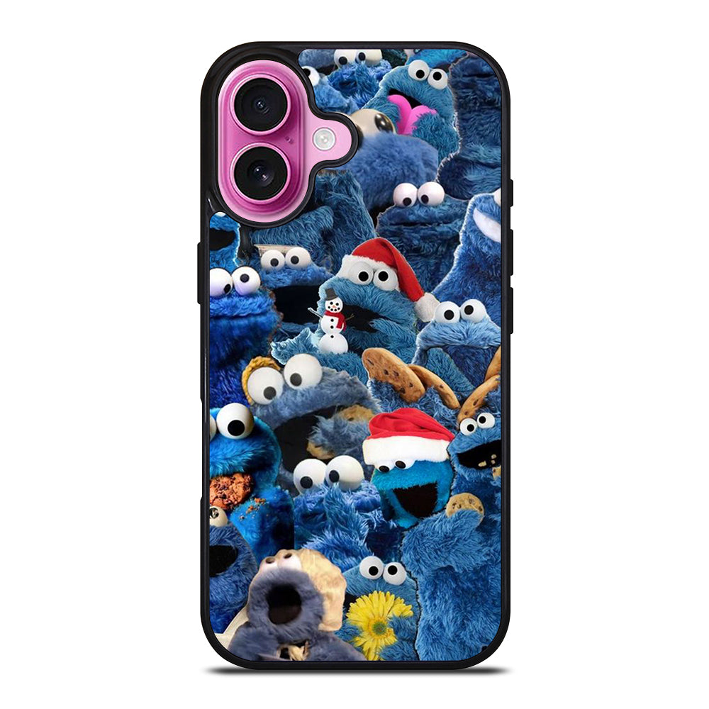 SESAME STREET COOKIE MONSTER COLLAGE iPhone 16 Plus Case Cover