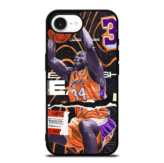 SHAQUILLE O'NEAL 34 LA LAKERS NBA BASKETBALL iPhone 16e Case Cover