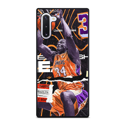 SHAQUILLE O'NEAL 34 LA LAKERS NBA BASKETBALL Samsung Galaxy Note 10 Case Cover