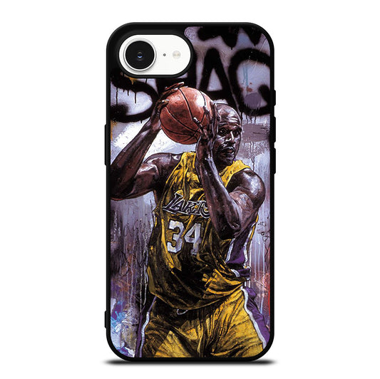 SHAQUILLE O'NEAL LA LAKERS ART iPhone 16e Case Cover