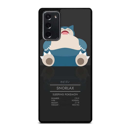 SNORLAX CUTE POKEMON Samsung Galaxy Note 20 Case Cover