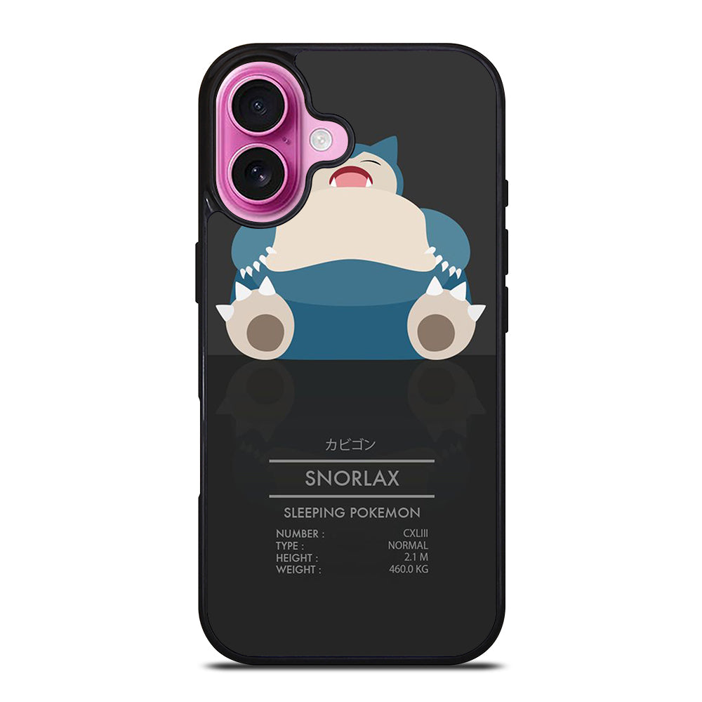 SNORLAX CUTE POKEMON iPhone 16 Plus Case Cover