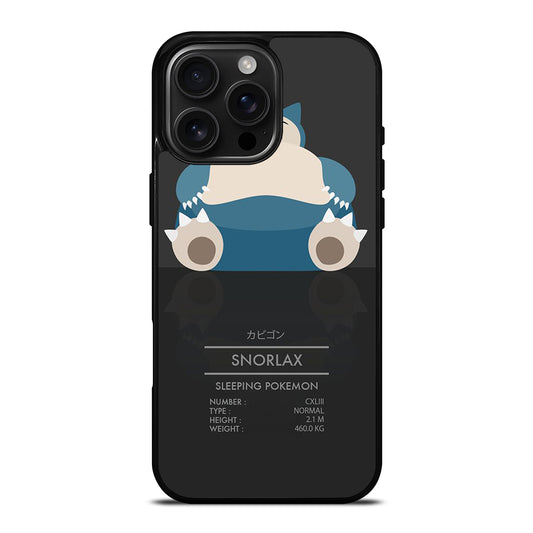SNORLAX CUTE POKEMON iPhone 16 Pro Max Case Cover