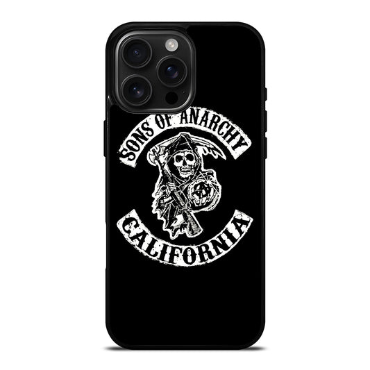 SONS OF ANARCHY BLACK LOGO 2 iPhone 16 Pro Max Case Cover