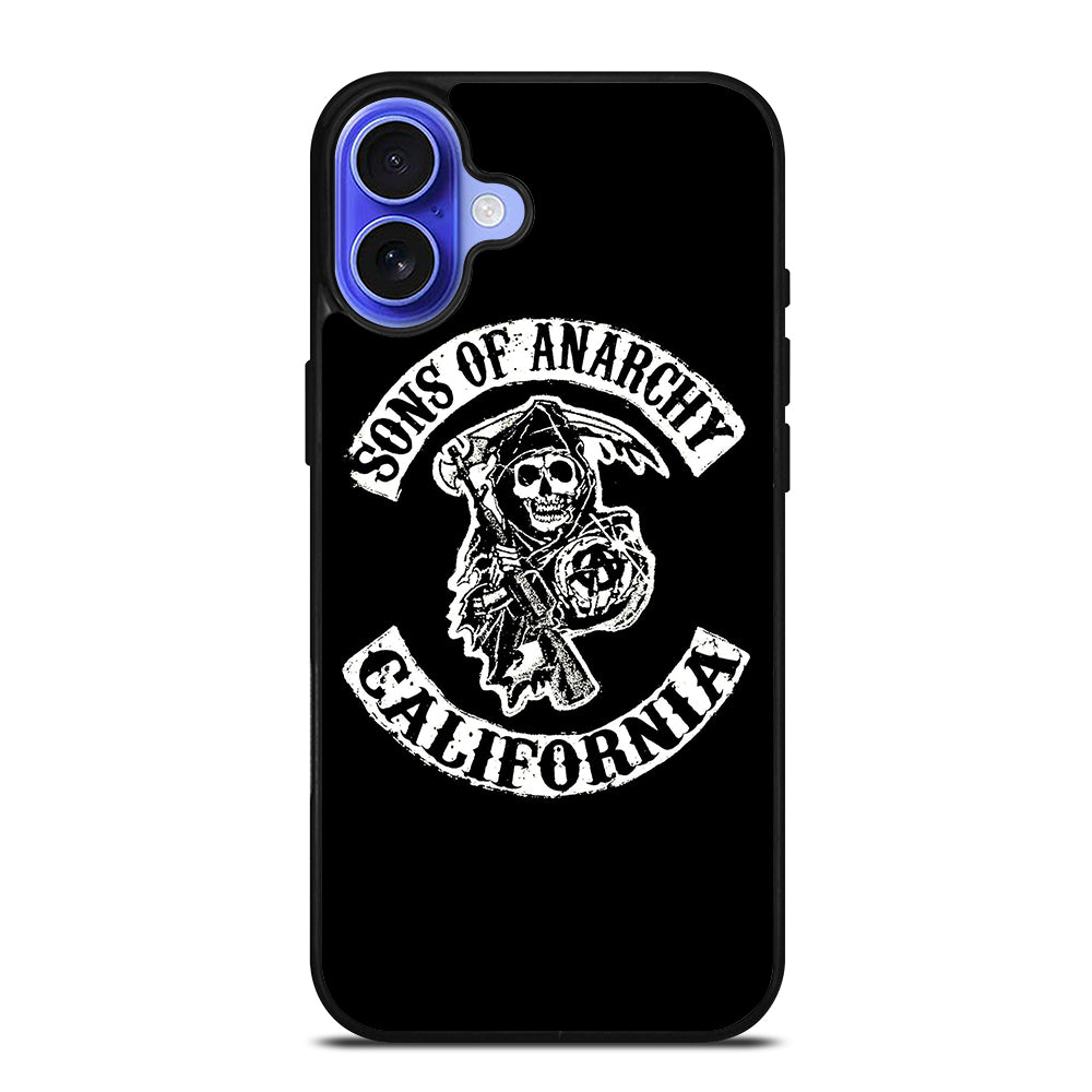 SONS OF ANARCHY BLACK LOGO 2 iPhone 16 Case Cover