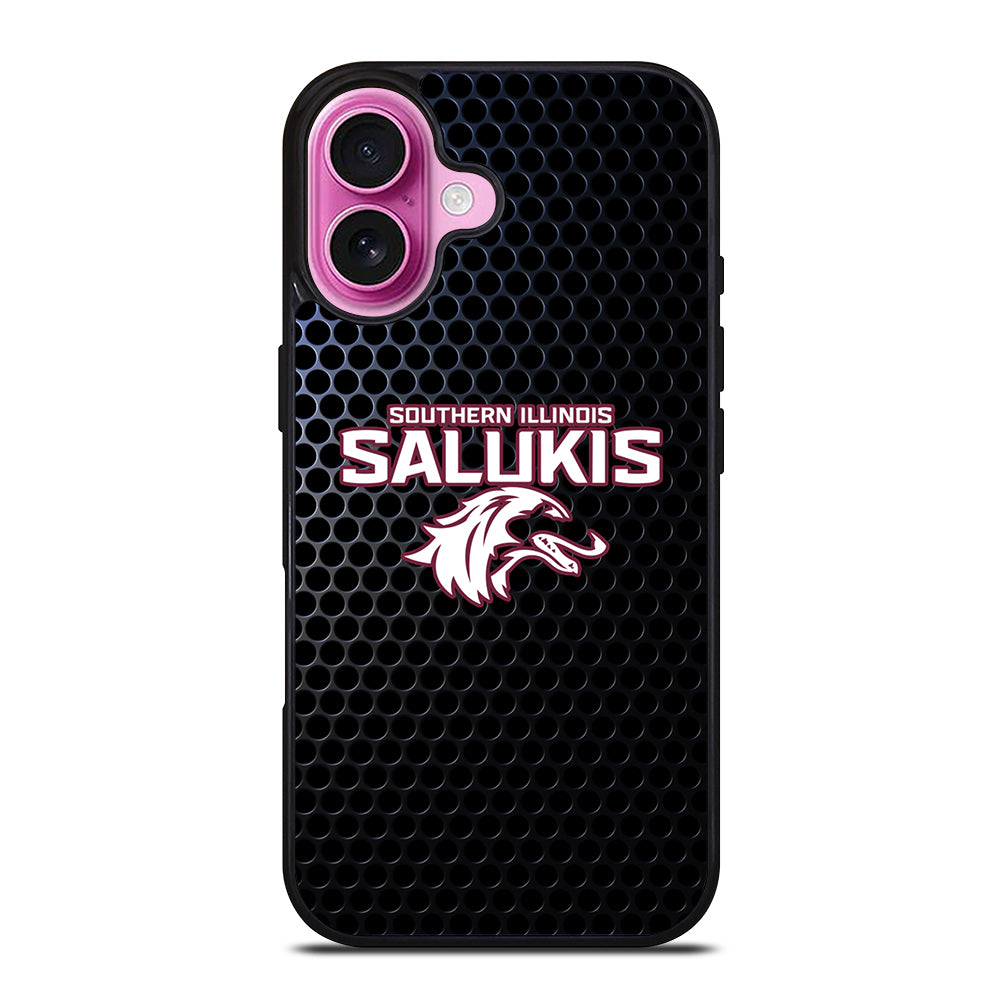 SOUTHERN ILLINOIS SALUKIS METAL LOGO iPhone 16 Plus Case Cover