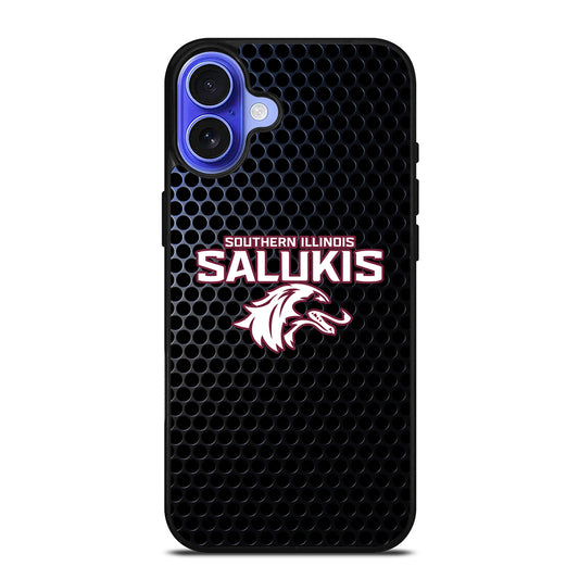 SOUTHERN ILLINOIS SALUKIS METAL LOGO iPhone 16 Case Cover