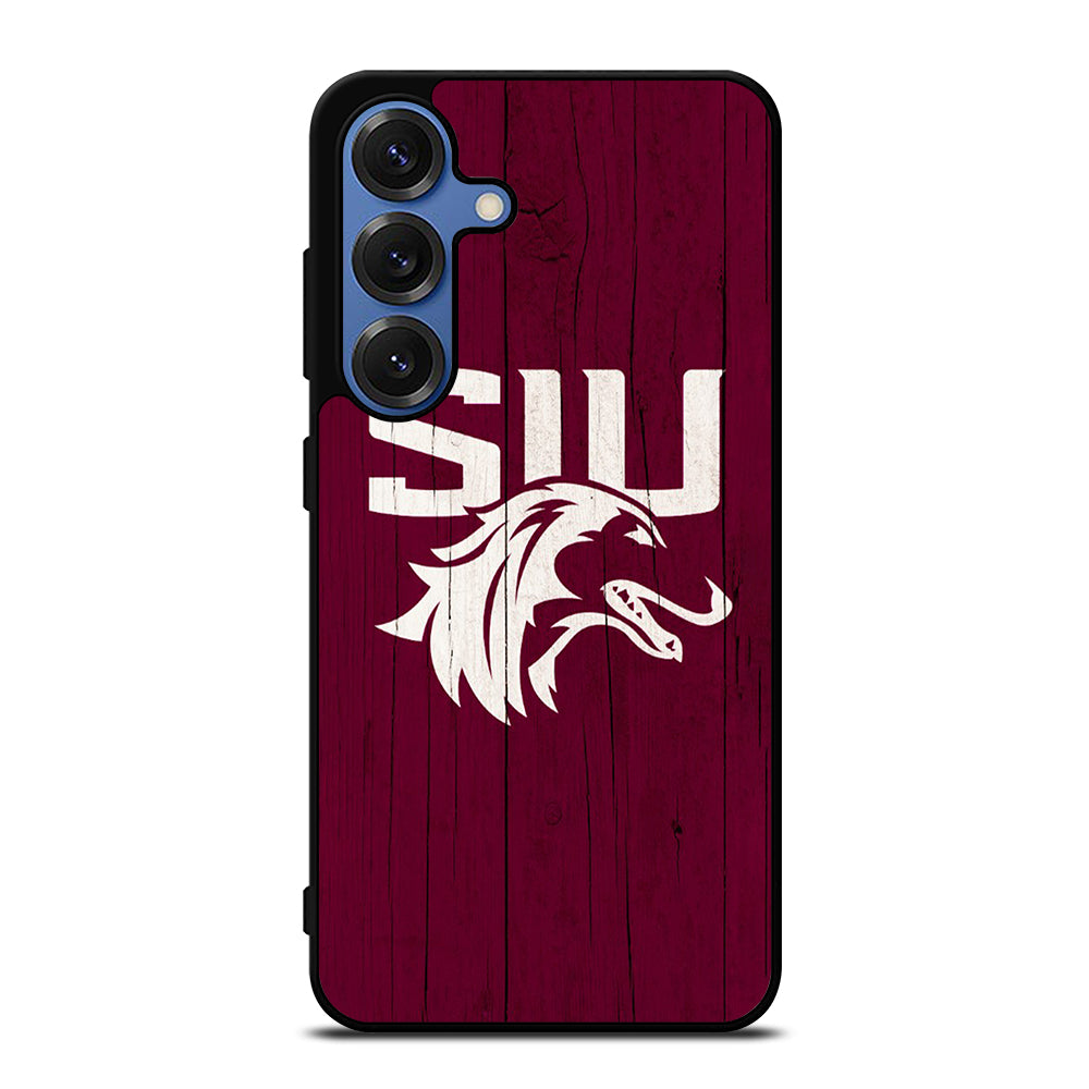 SOUTHERN ILLINOIS SALUKIS WOODEN LOGO Samsung Galaxy S25 Case Cover