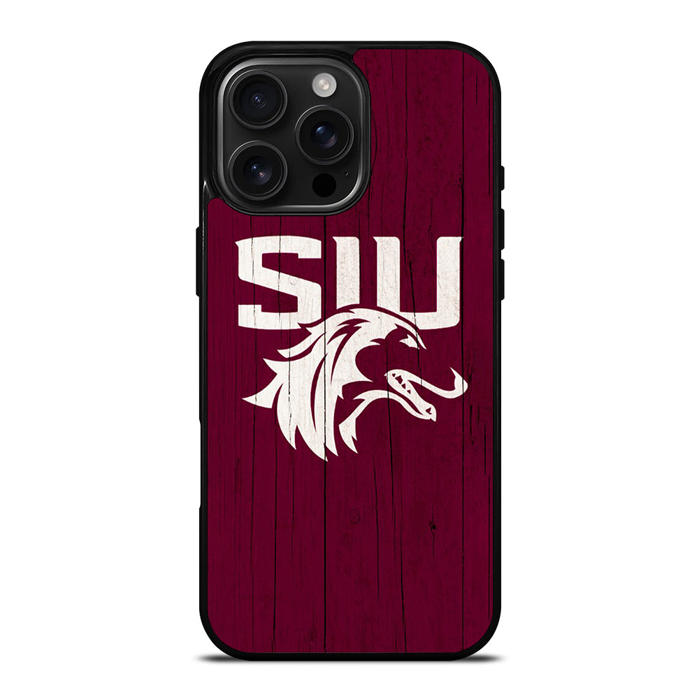 SOUTHERN ILLINOIS SALUKIS WOODEN LOGO iPhone 16 Pro Max Case Cover