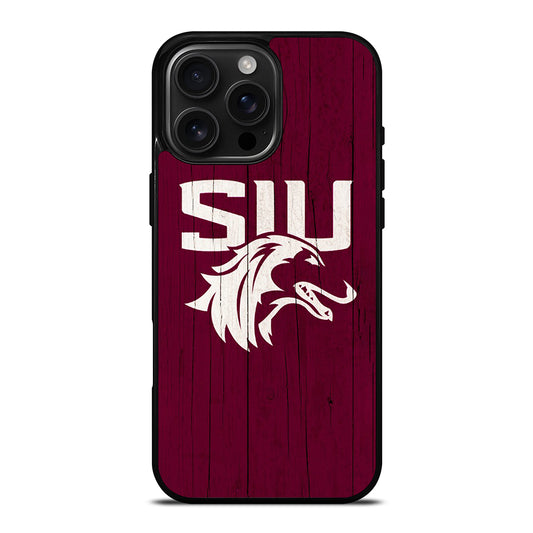 SOUTHERN ILLINOIS SALUKIS WOODEN LOGO iPhone 16 Pro Max Case Cover