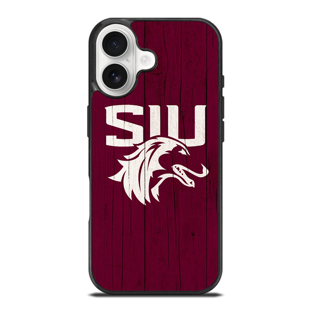 SOUTHERN ILLINOIS SALUKIS WOODEN LOGO iPhone 17 Case Cover