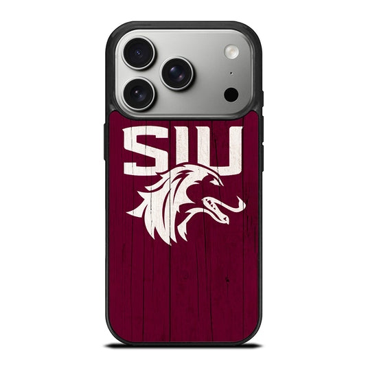 SOUTHERN ILLINOIS SALUKIS WOODEN LOGO iPhone 17 Pro Case Cover