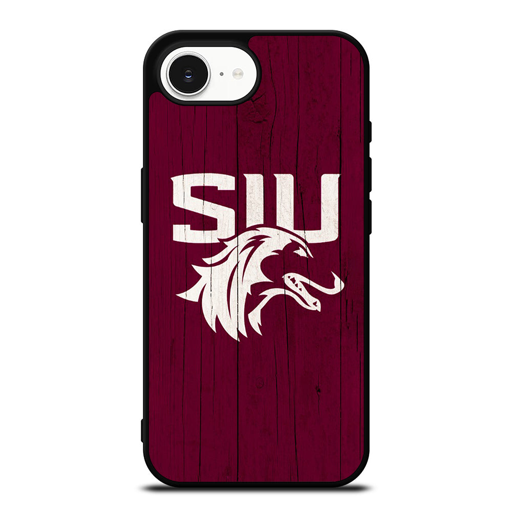 SOUTHERN ILLINOIS SALUKIS WOODEN LOGO iPhone 16e Case Cover