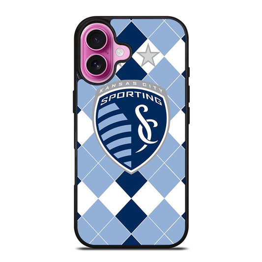 SPORTING KANSAS CITY LOGO FOOTBALL 2 iPhone 16 Plus Case Cover