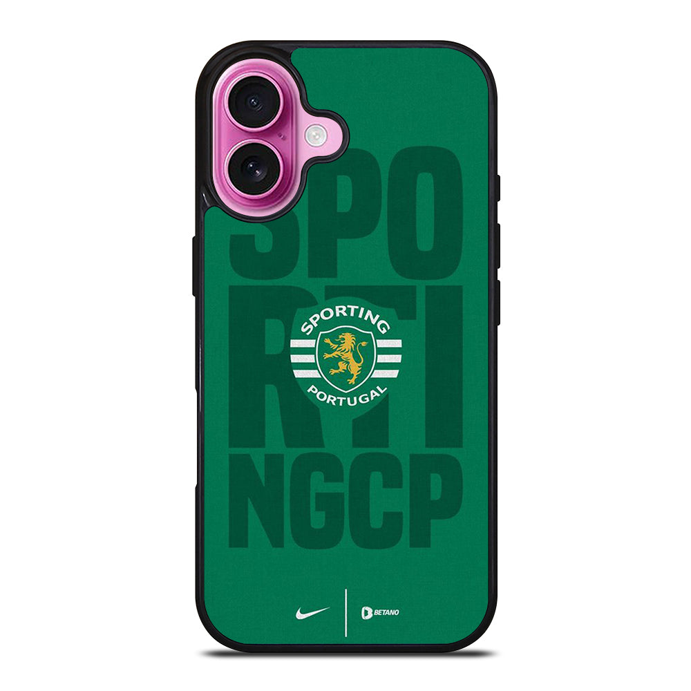 SPORTING LISBON FOOTBALL LOGO TEAM iPhone 16 Plus Case Cover
