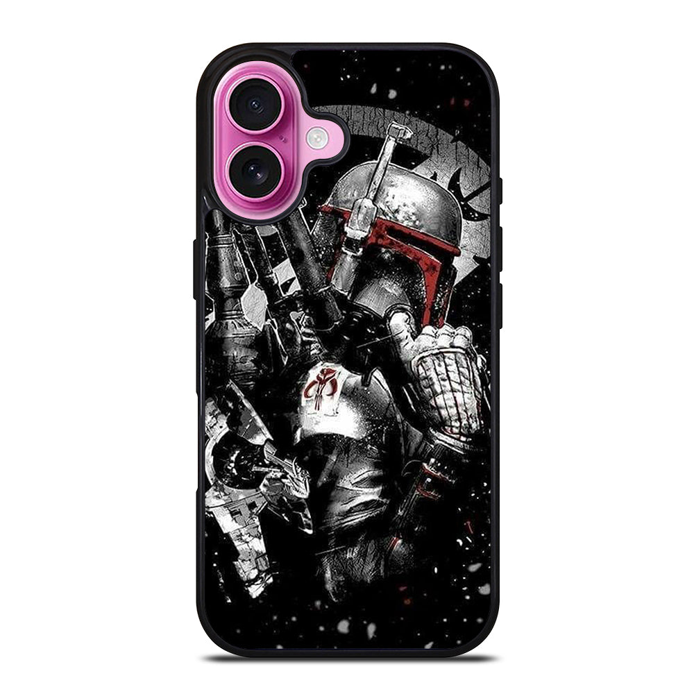 STAR WARS BOBA FETT MANDALORIAN ART 2 iPhone 16 Plus Case Cover
