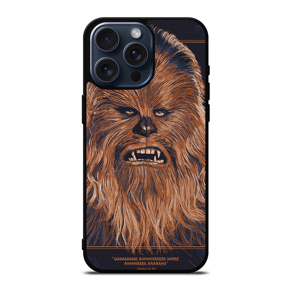 STAR WARS CHEWBACCA FACE iPhone 15 Pro Max Case Cover