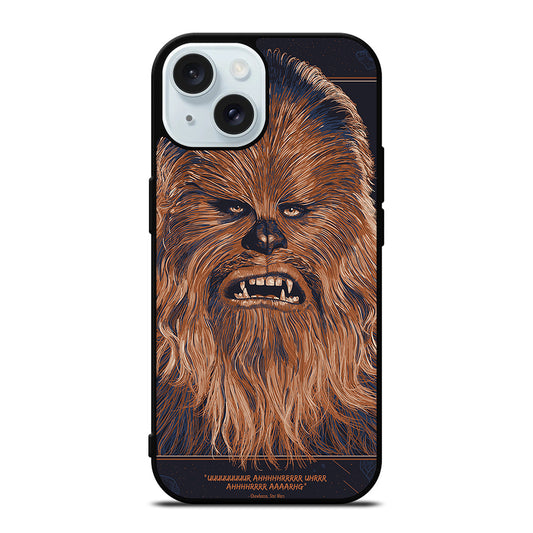 STAR WARS CHEWBACCA FACE iPhone 15 Case Cover