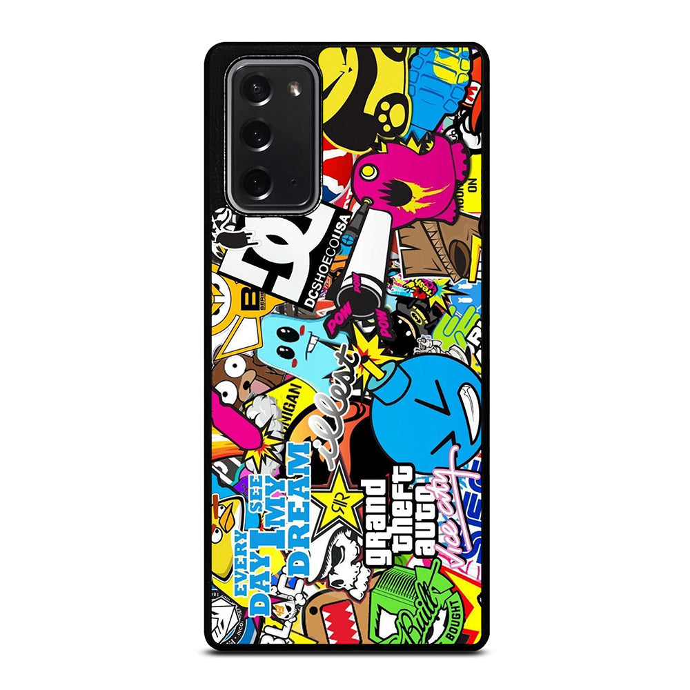 STICKER BOMB DC PATTERN 1 Samsung Galaxy Note 20 Case Cover