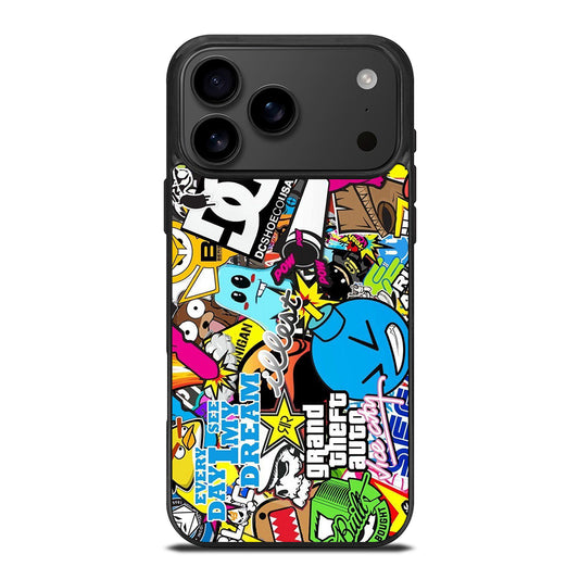 STICKER BOMB DC PATTERN 1 iPhone 17 Pro Max Case Cover