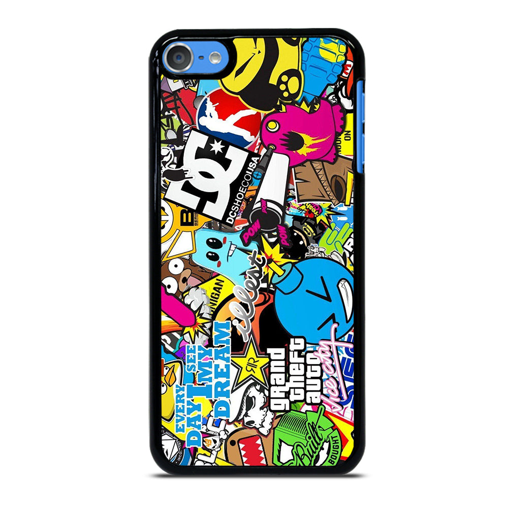 STICKER BOMB DC PATTERN 1 iPod Touch 7 Case Cover