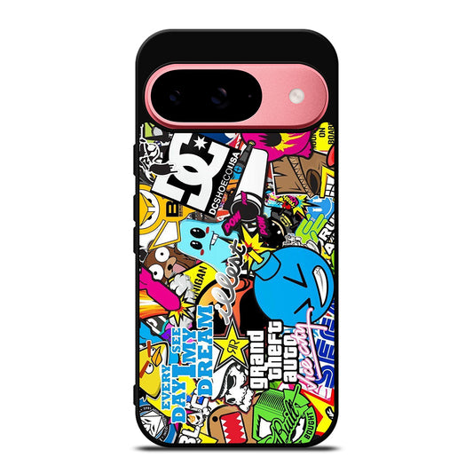 STICKER BOMB DC PATTERN 1 Google Pixel 9 Case Cover
