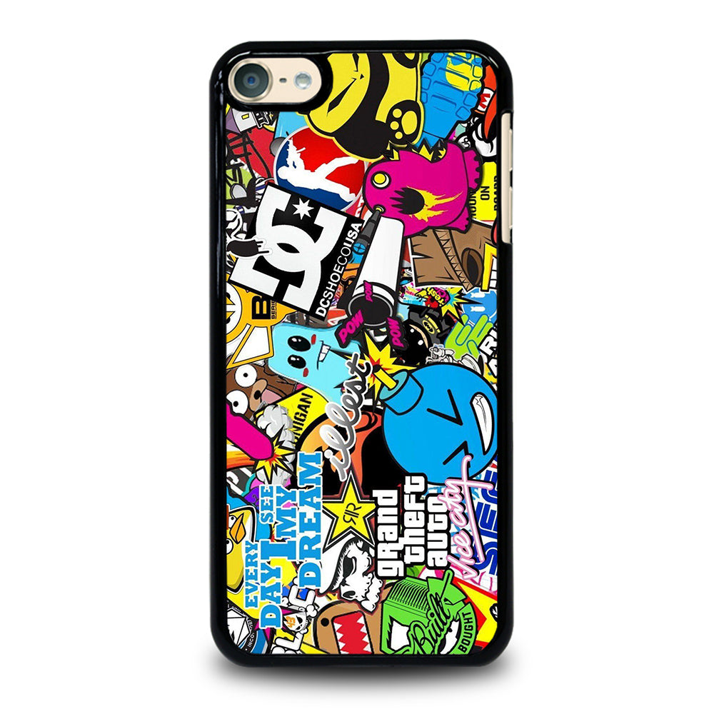 STICKER BOMB DC PATTERN 1 iPod Touch 6 Case Cover