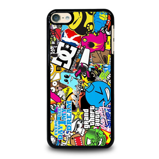 STICKER BOMB DC PATTERN 1 iPod Touch 6 Case Cover