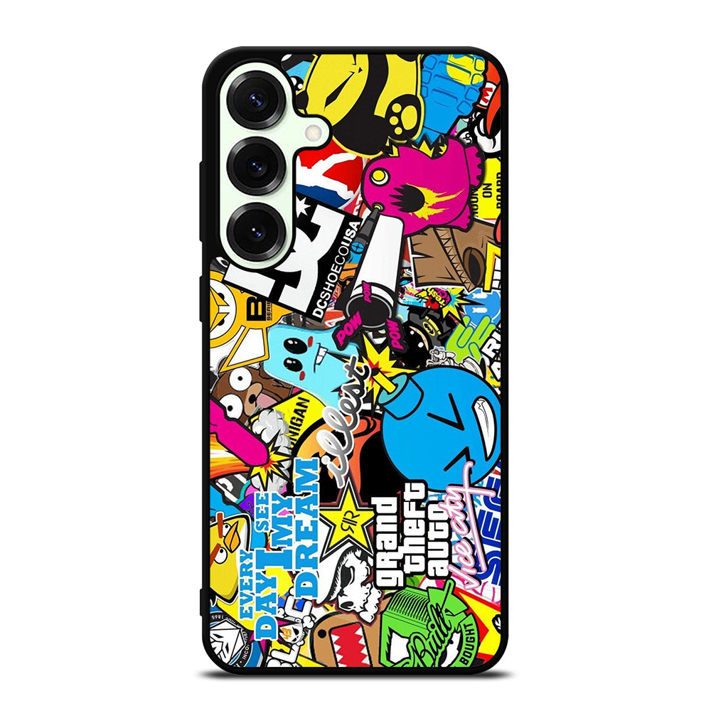 STICKER BOMB DC PATTERN 1 Samsung Galaxy S25 Plus Case Cover