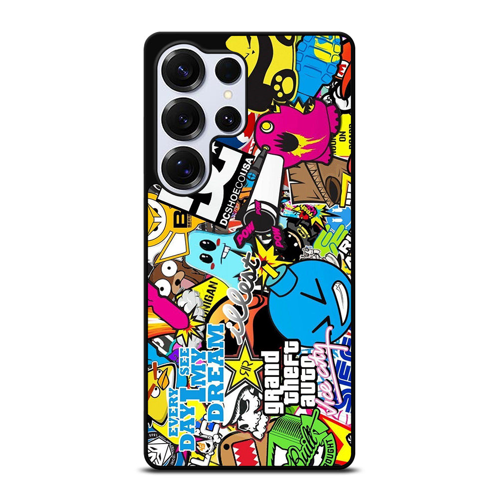 STICKER BOMB DC PATTERN 1 Samsung Galaxy S25 Ultra Case Cover