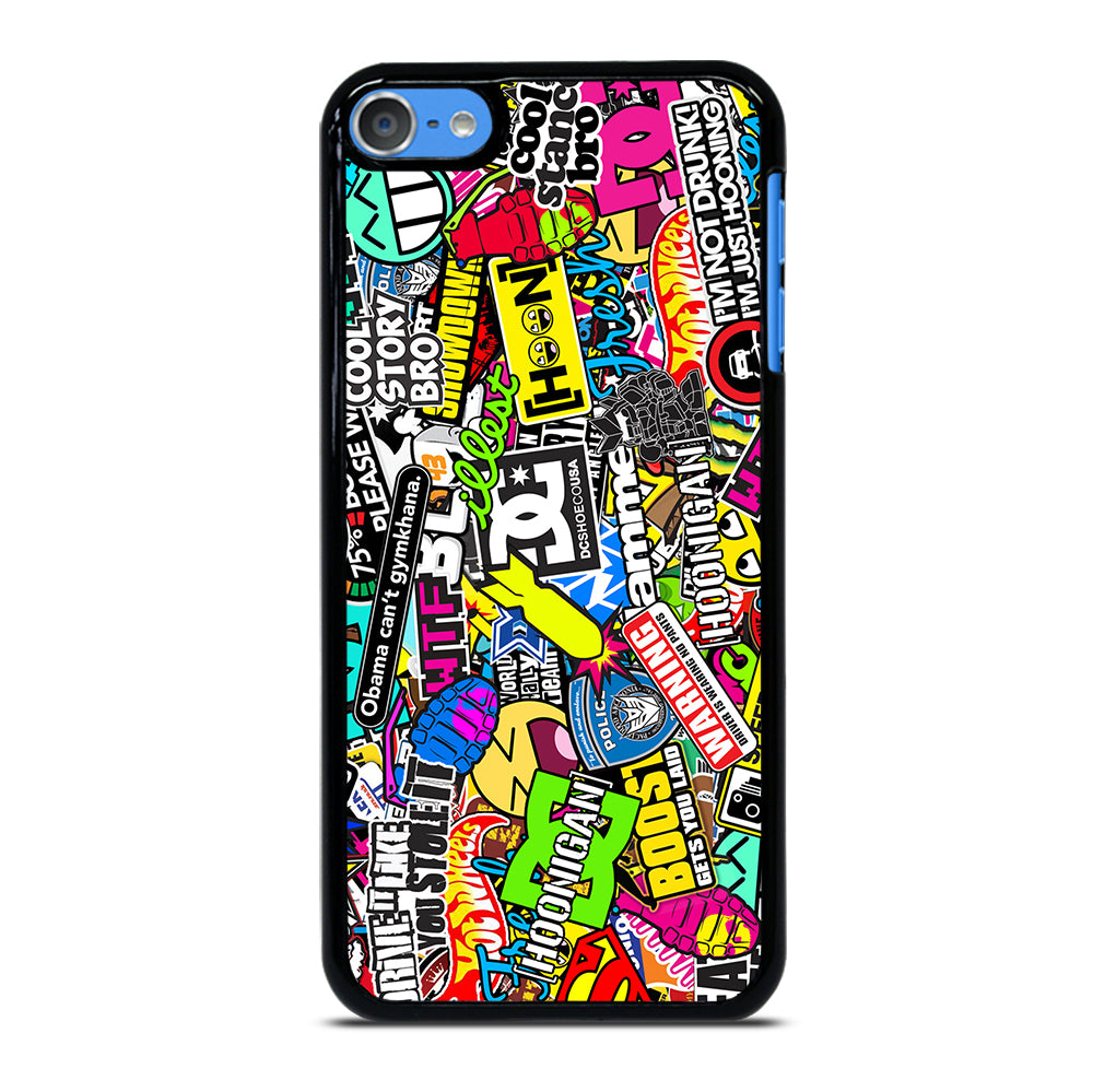 STICKER BOMB DC PATTERN 2 iPod Touch 7 Case Cover