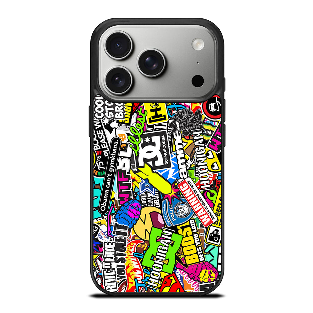 STICKER BOMB DC PATTERN 2 iPhone 17 Pro Case Cover
