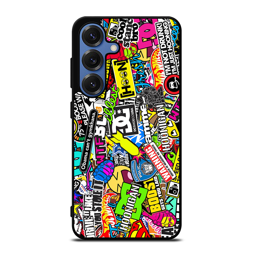 STICKER BOMB DC PATTERN 2 Samsung Galaxy S25 Case Cover