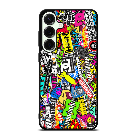 STICKER BOMB DC PATTERN 2 Samsung Galaxy S25 Plus Case Cover