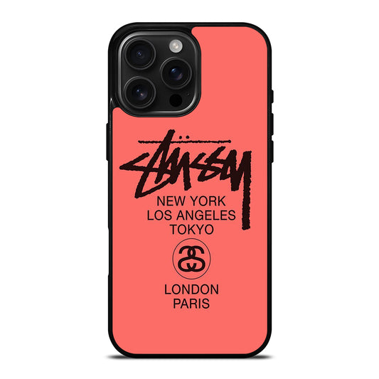 STUSSY CITY iPhone 16 Pro Max Case Cover