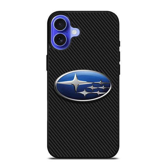 SUBARU CAR LOGO CARBON iPhone 16 Case Cover