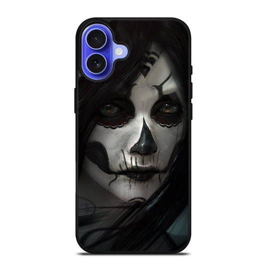 SUGAR SKULL FACE iPhone 16 Case Cover