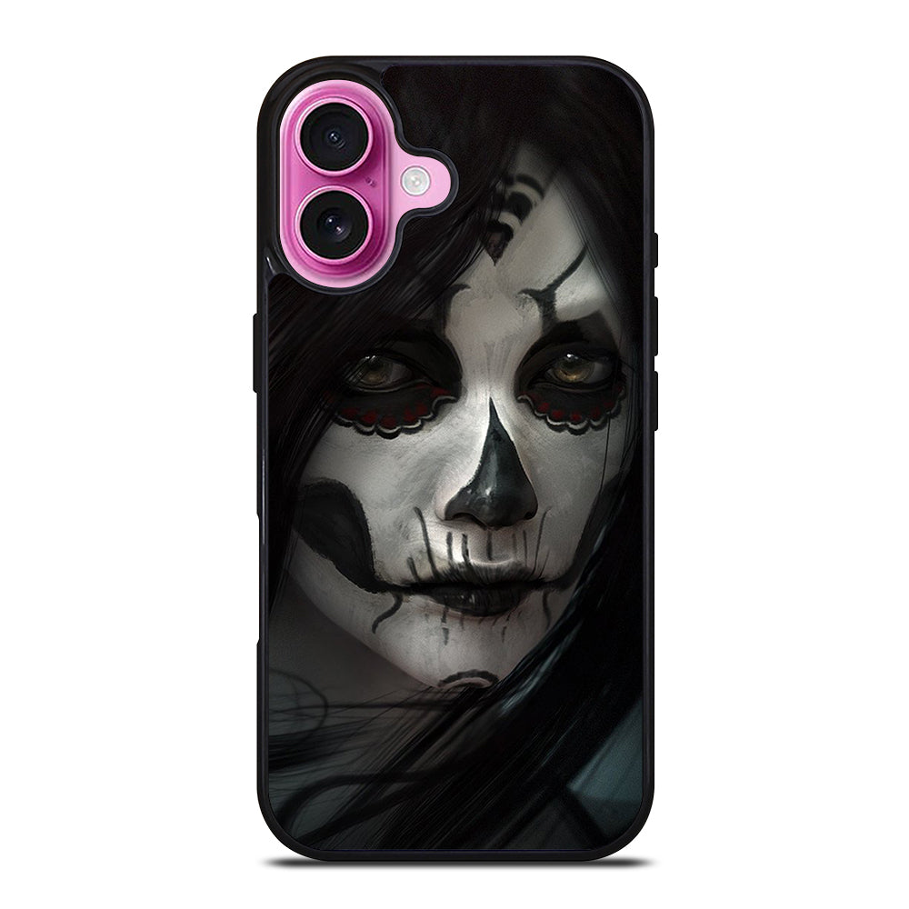 SUGAR SKULL FACE iPhone 16 Plus Case Cover