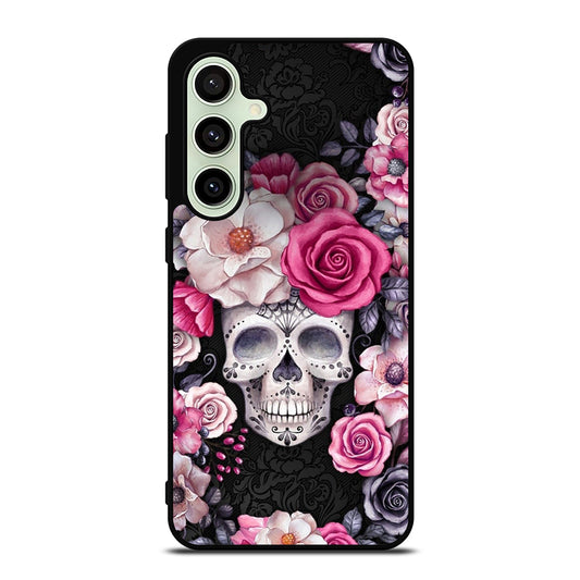 SUGAR SKULL FLOWER ROSE Samsung Galaxy S24 FE Case Cover