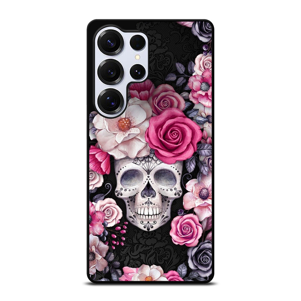 SUGAR SKULL FLOWER ROSE Samsung Galaxy S25 Ultra Case Cover