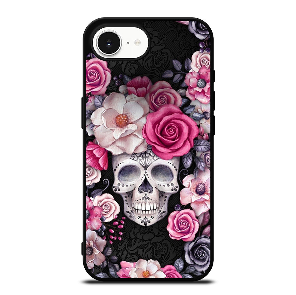 SUGAR SKULL FLOWER ROSE iPhone 16e Case Cover