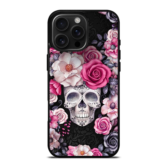 SUGAR SKULL FLOWER ROSE iPhone 16 Pro Max Case Cover