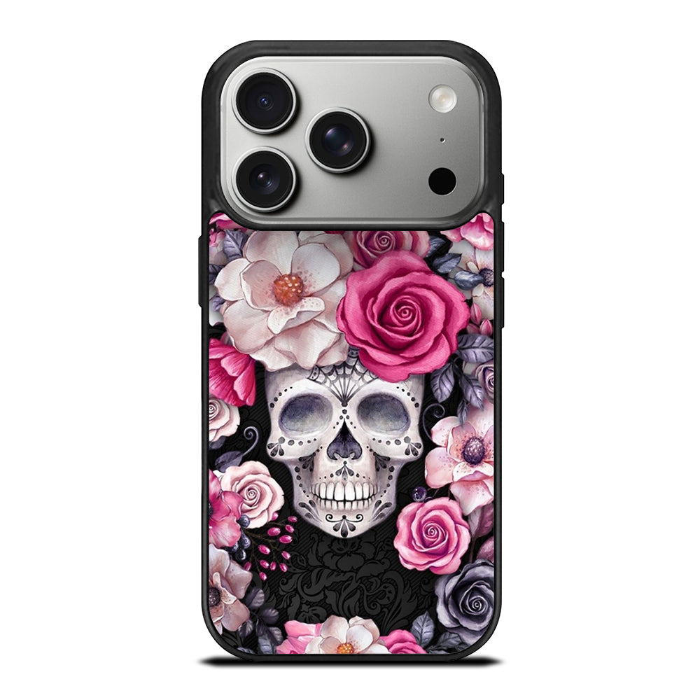 SUGAR SKULL FLOWER ROSE iPhone 17 Pro Case Cover