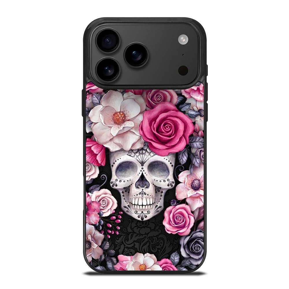 SUGAR SKULL FLOWER ROSE iPhone 17 Pro Max Case Cover