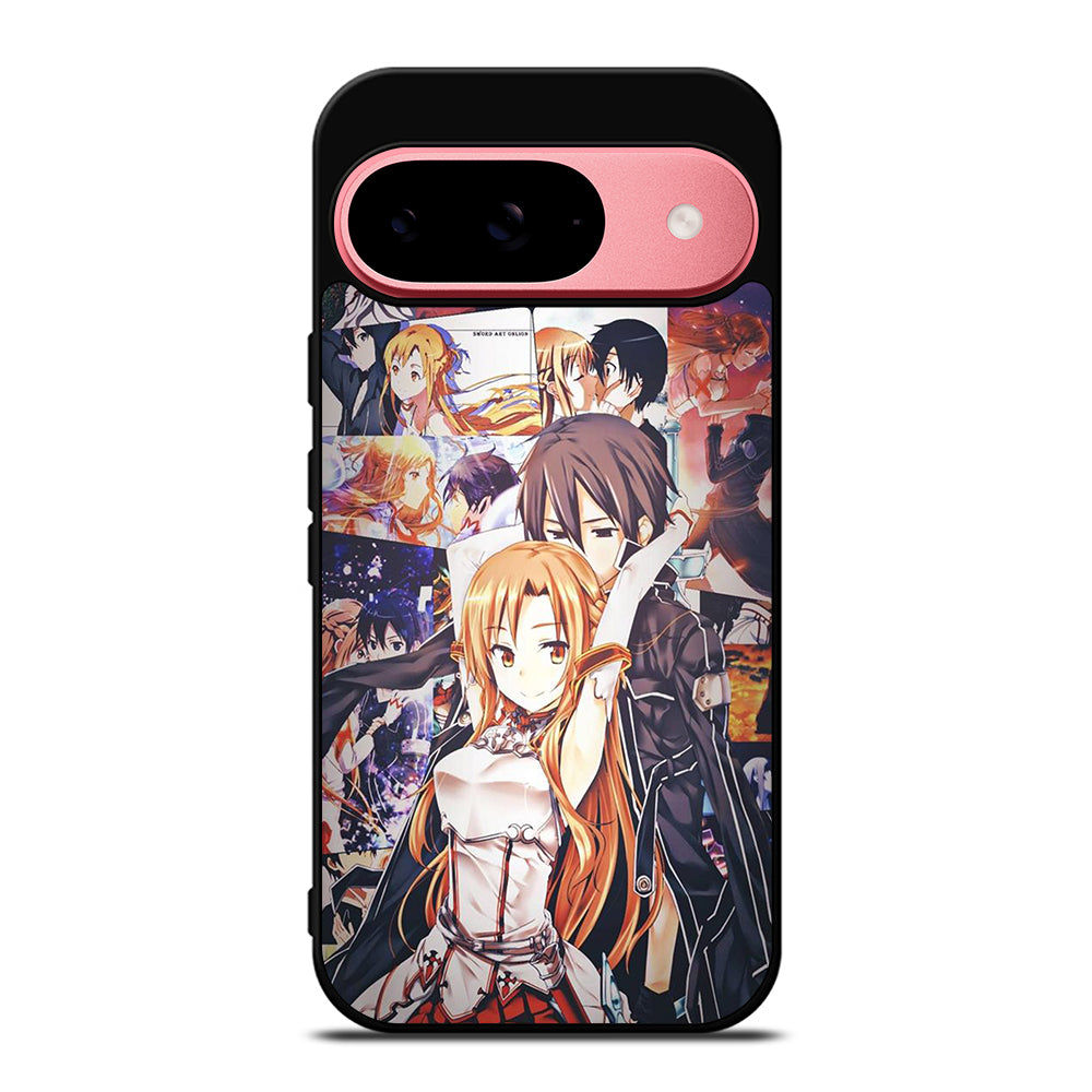 SWORD ART ONLINE KIRITO AND ASUNA COLLAGE Google Pixel 9 Case Cover