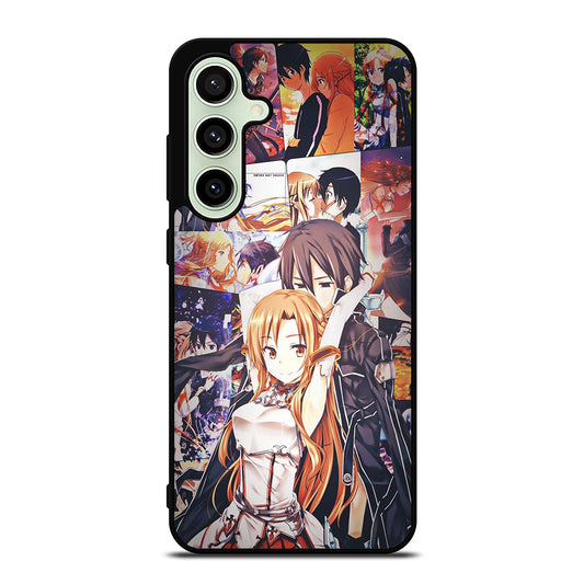 SWORD ART ONLINE KIRITO AND ASUNA COLLAGE Samsung Galaxy S24 FE Case Cover